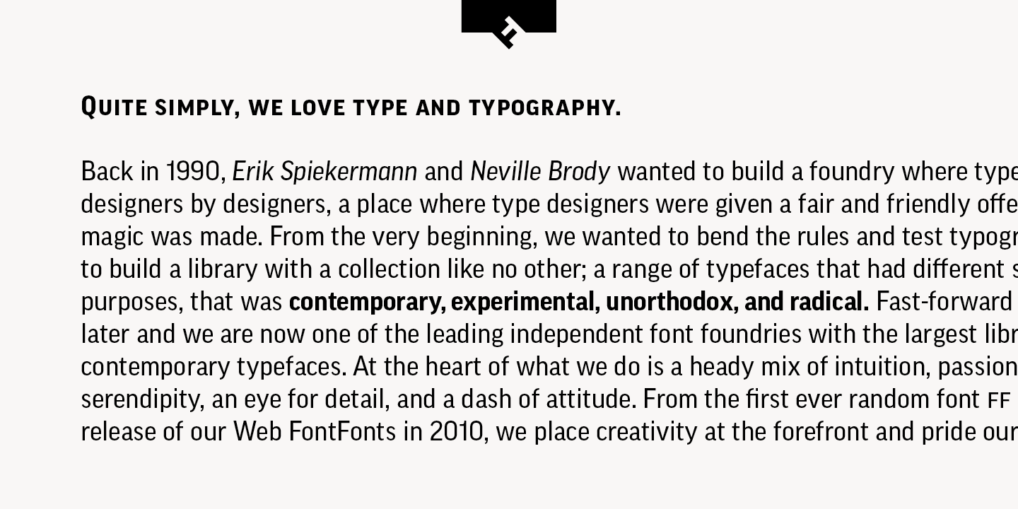 FF Good Pro Condensed Light Italic Font preview